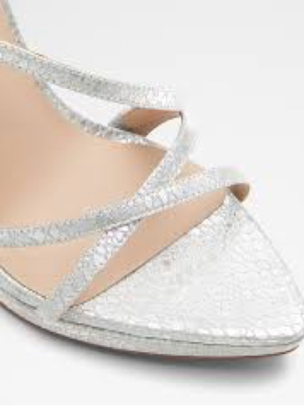 Aldo Rose Gold Metallic Strappy Stiletto Sandals - Picture 3 of 7